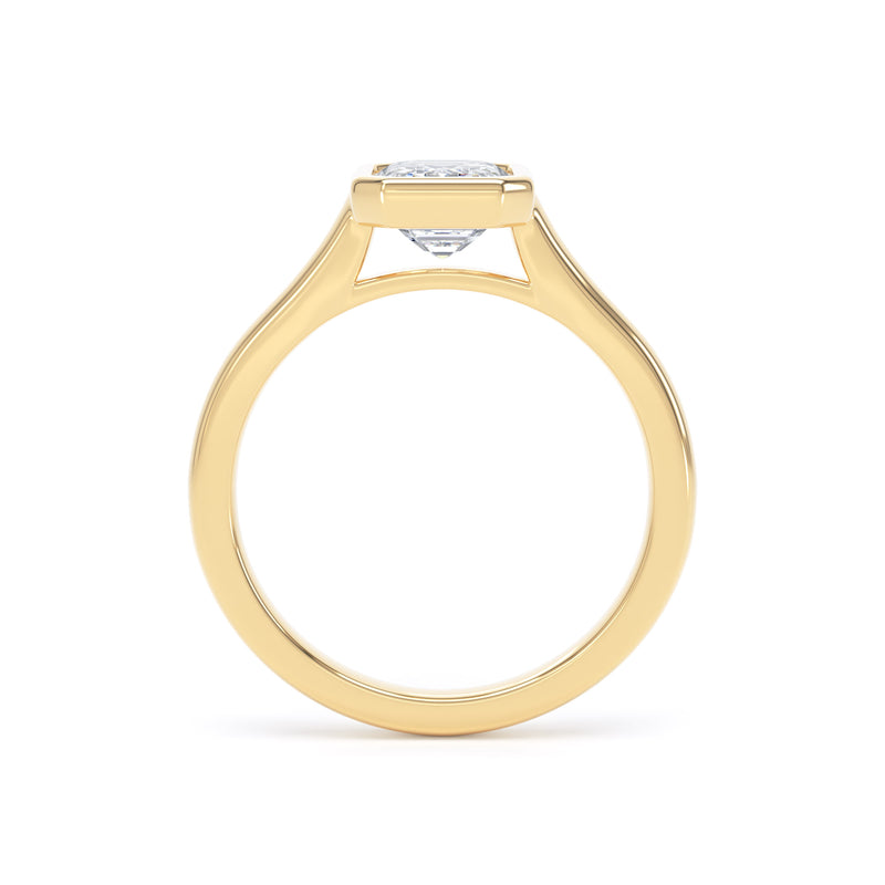 Dina Emerald Cut Engagement Ring in 9ct Yellow Gold