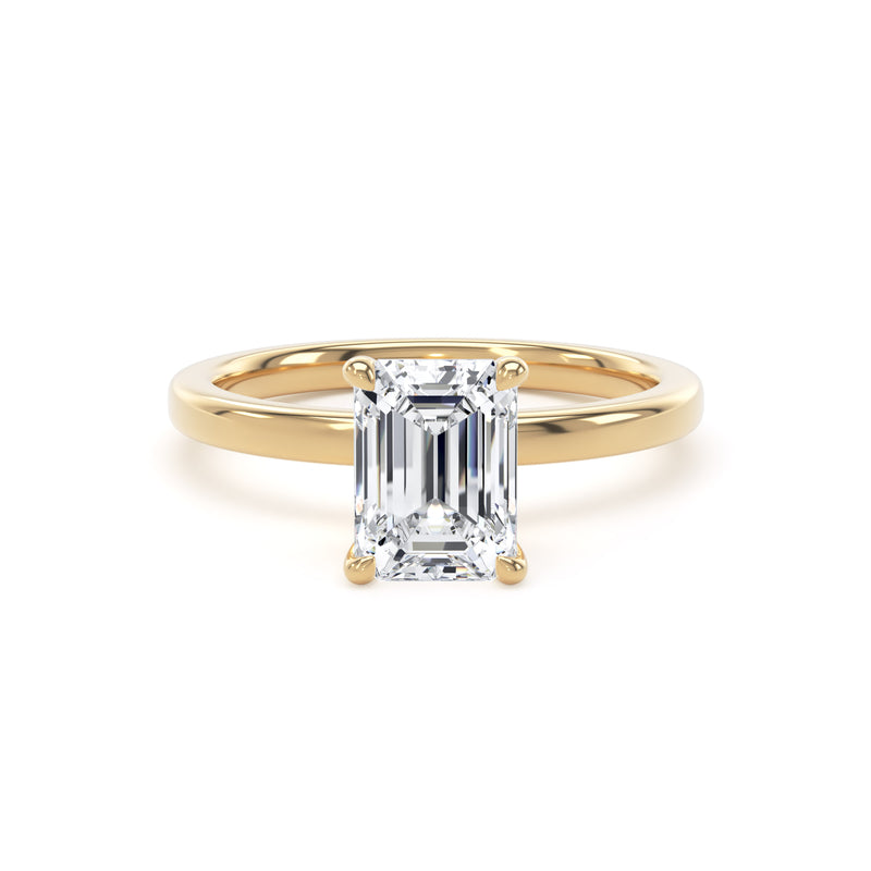 Ciri Emerald Cut Engagement Ring in 18ct Yellow Gold