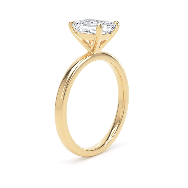 Ciri Emerald Cut Engagement Ring in 18ct Yellow Gold
