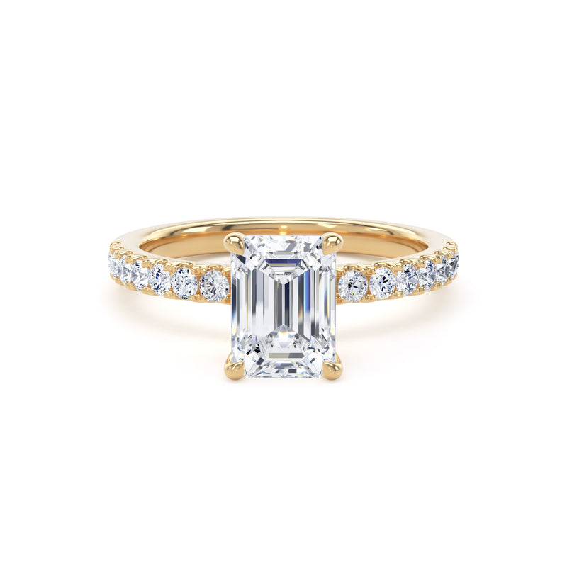 Zara Emerald Cut Engagement Ring in 18ct Yellow Gold