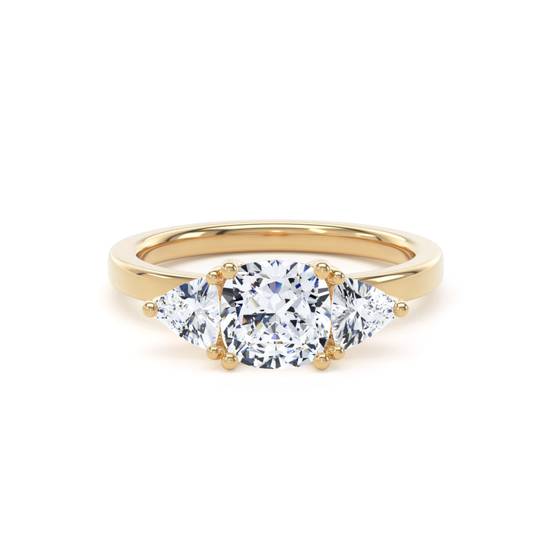 Vida Cushion Cut Engagement Ring in 9ct Yellow Gold