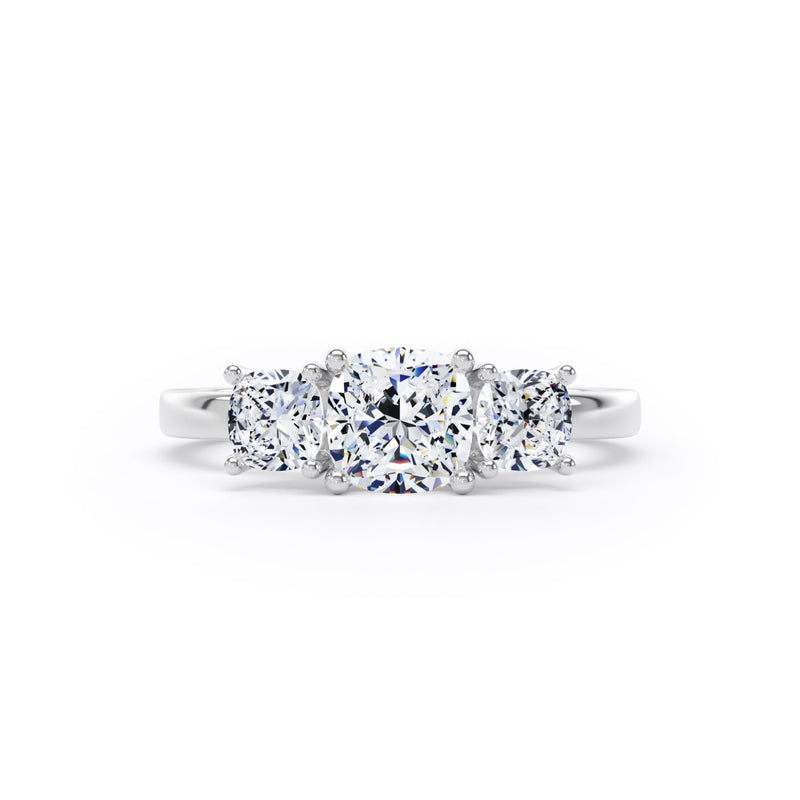 Vera Cushion Cut Engagement Ring in 9ct White Gold