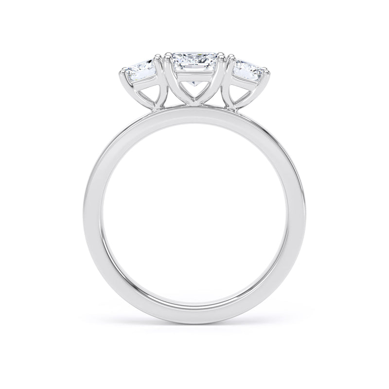 Vera Cushion Cut Engagement Ring in 18ct White Gold