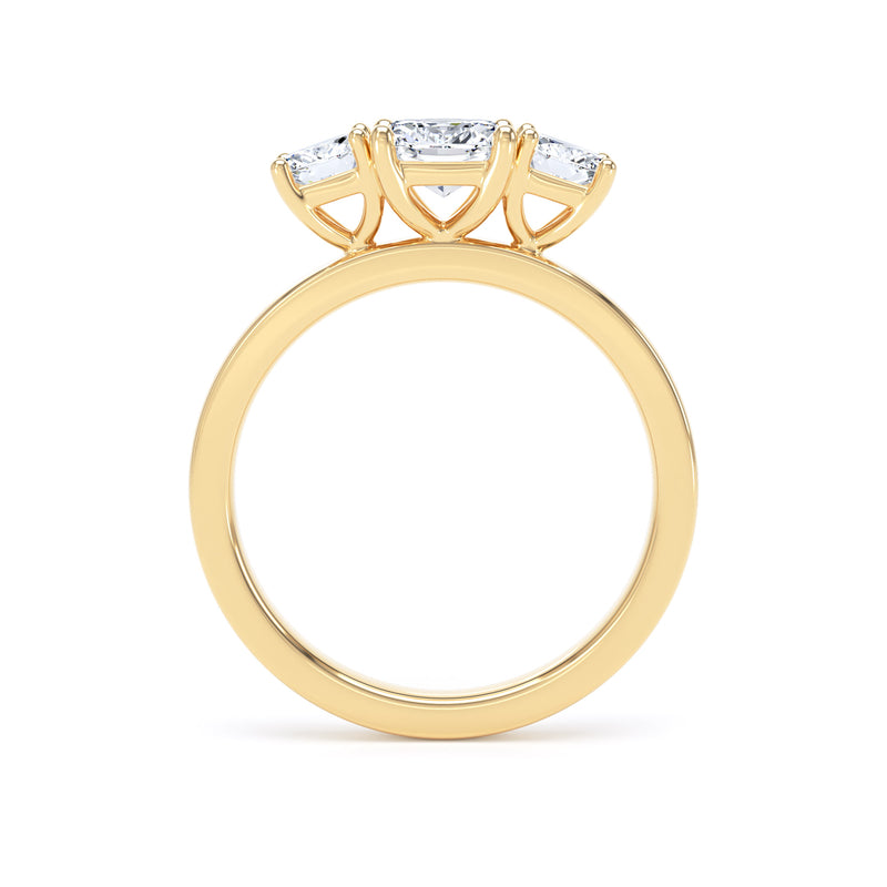 Vera Cushion Cut Engagement Ring in 9ct Yellow Gold