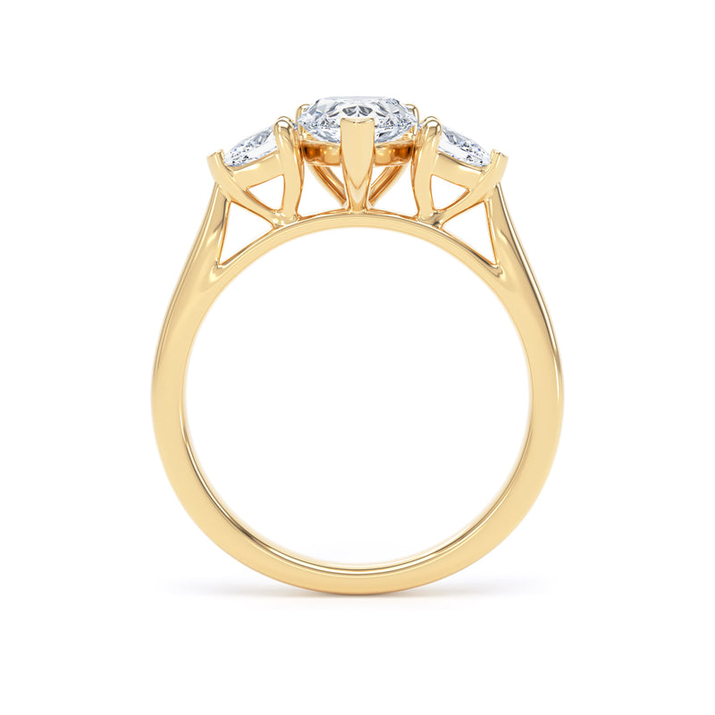 Una Pear Cut Engagement Ring in 9ct Yellow Gold