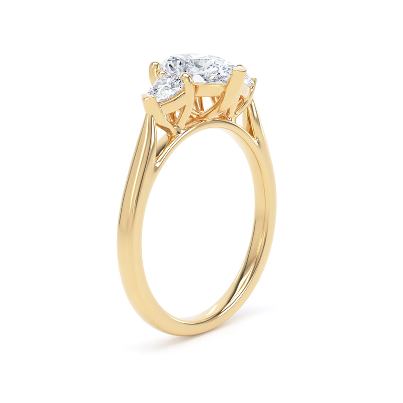 Una Pear Cut Engagement Ring in 9ct Yellow Gold