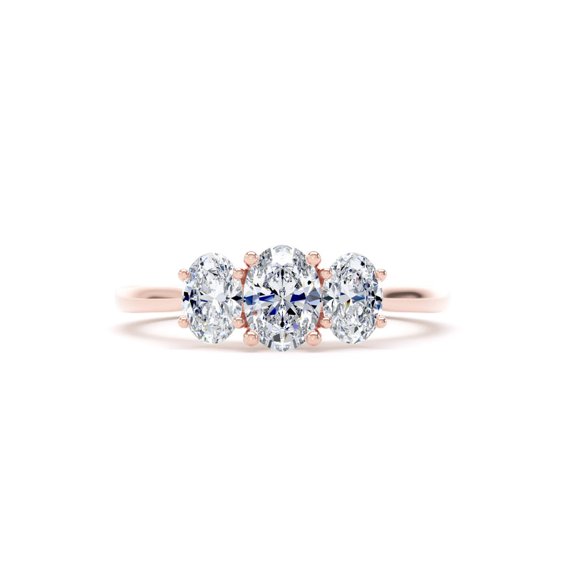 Thea Oval Cut Engagement Ring in 18ct Rose Gold