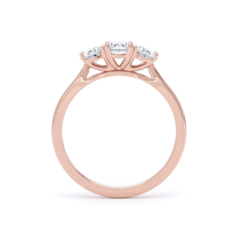 Thea Oval Cut Engagement Ring in 9ct Rose Gold