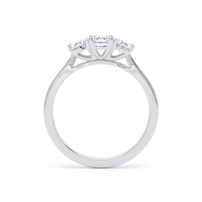 Thea Oval Cut Engagement Ring in Platinum 950