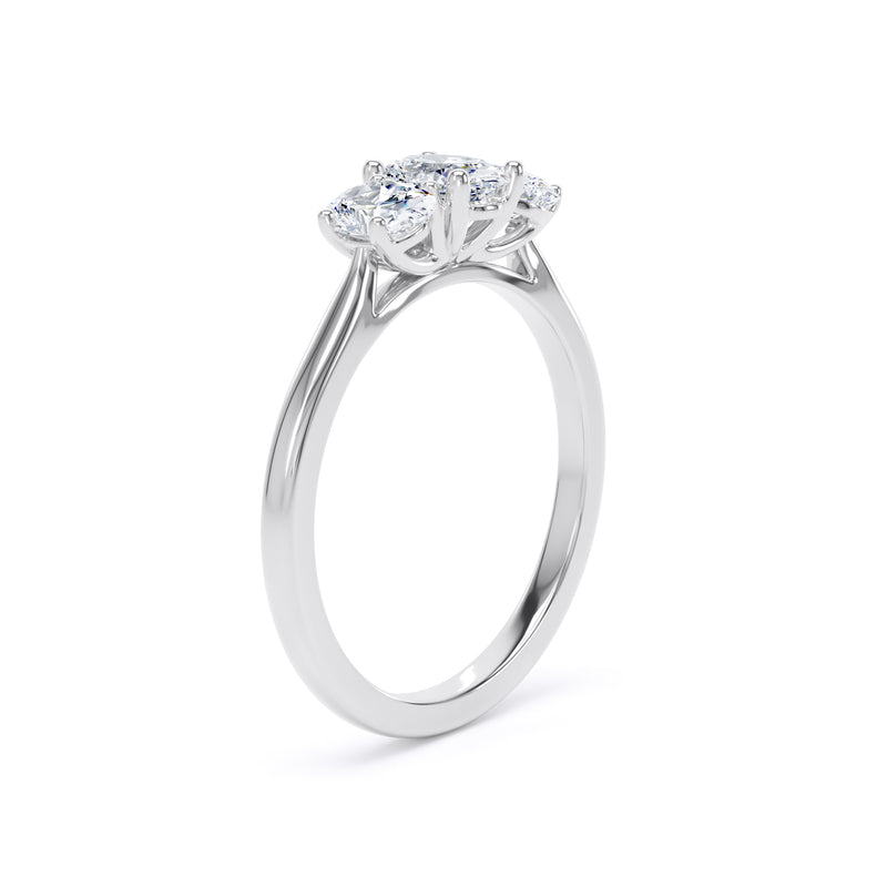 Thea Oval Cut Engagement Ring in 9ct White Gold
