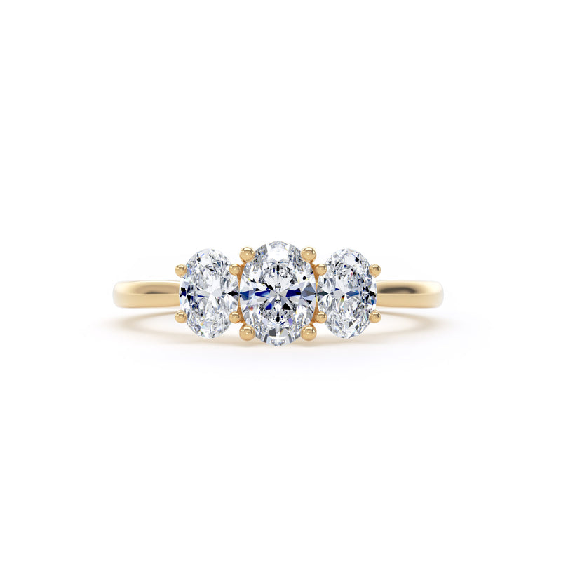 Thea Oval Cut Engagement Ring in 9ct Yellow Gold