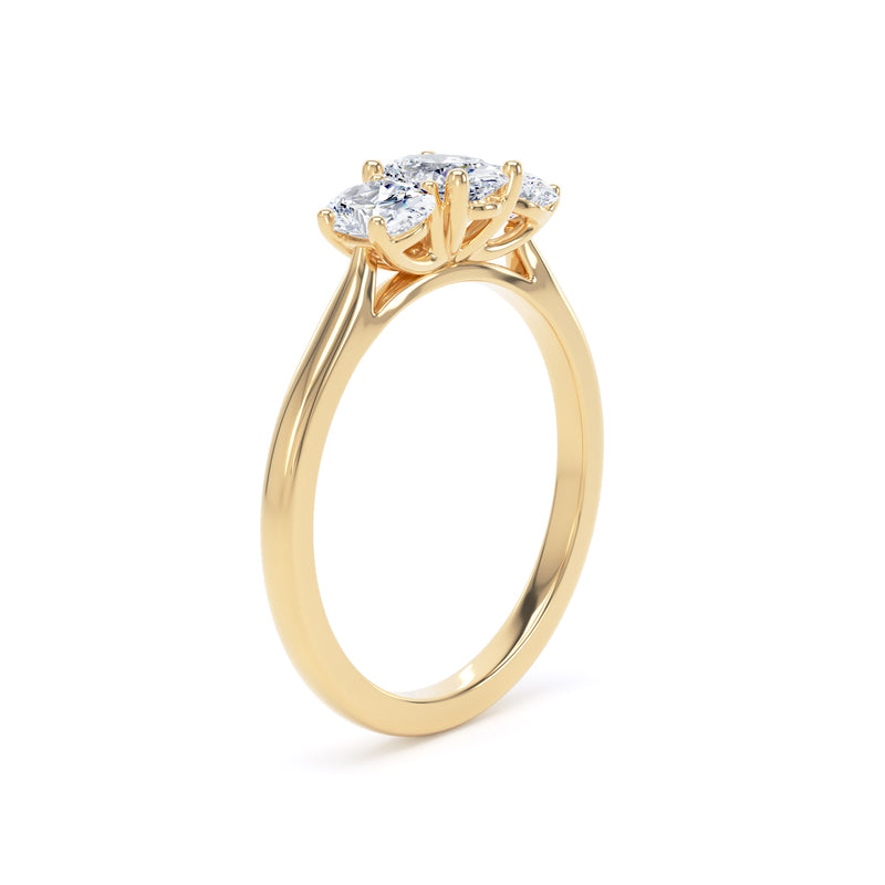 Thea Oval Cut Engagement Ring in 18ct Yellow Gold
