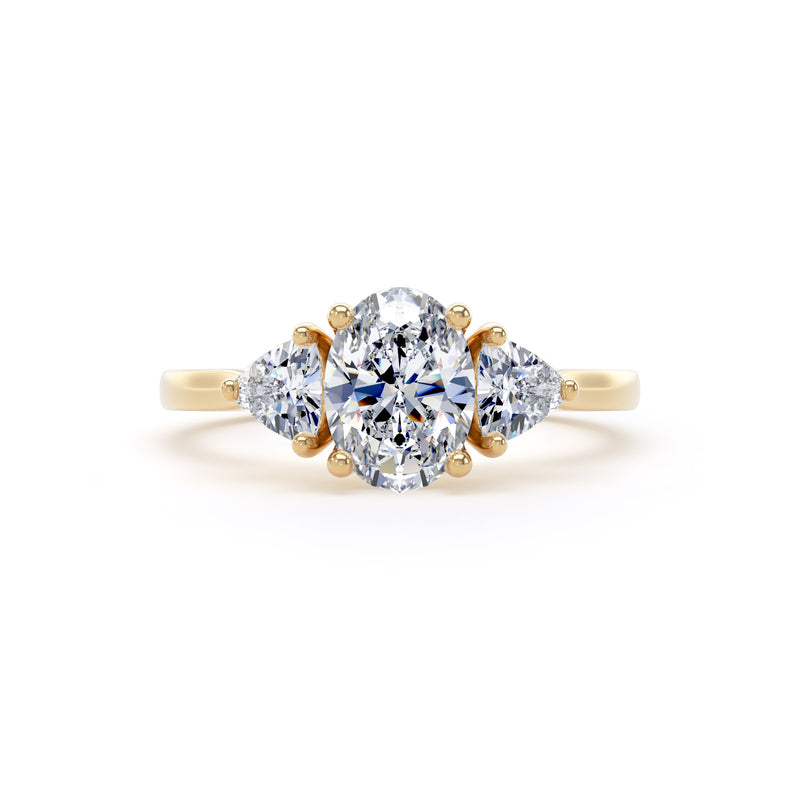 Tess Oval Cut Engagement Ring in 18ct Yellow Gold