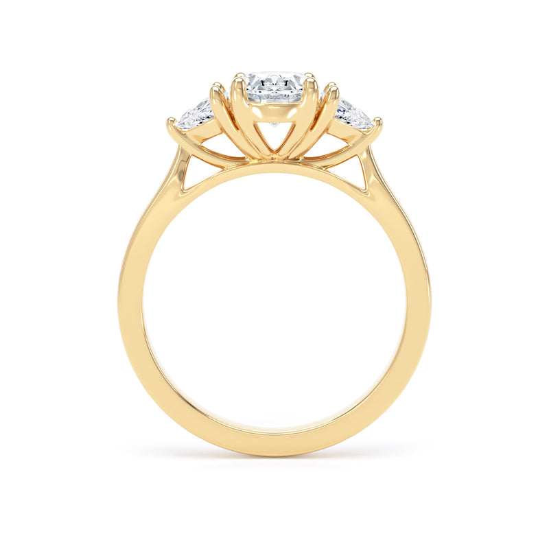 Tess Oval Cut Engagement Ring in 9ct Yellow Gold
