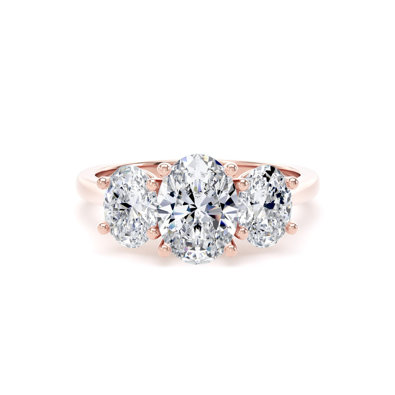 Tara Oval Cut Engagement Ring in 9ct Rose Gold