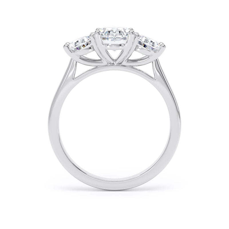 Tara Oval Cut Engagement Ring in 9ct White Gold