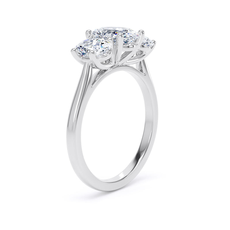 Tara Oval Cut Engagement Ring in 9ct White Gold