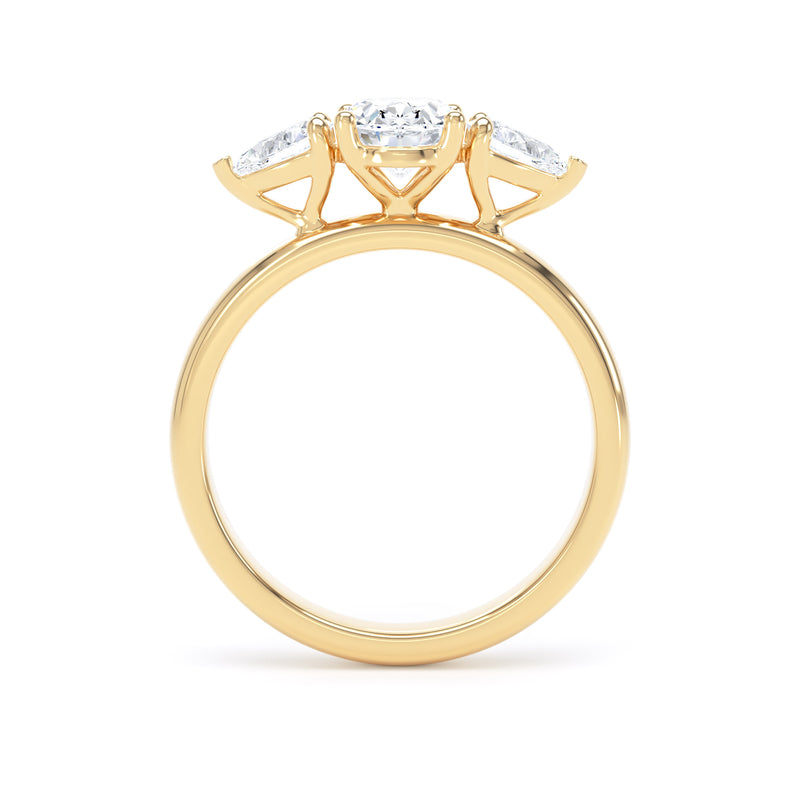 Sue Oval Cut Engagement Ring in 9ct Yellow Gold