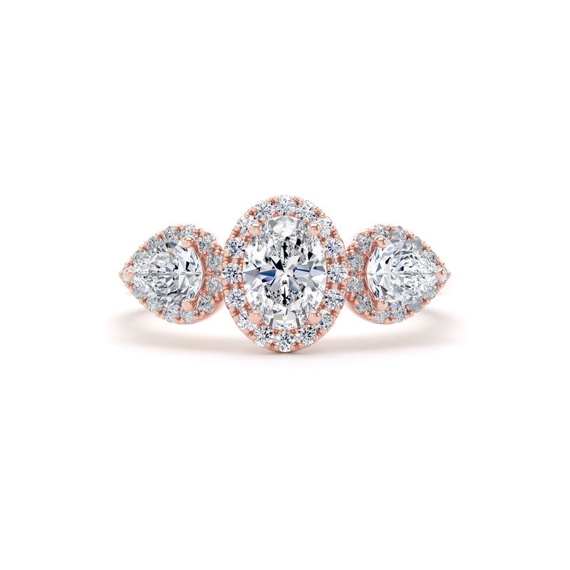 Oval Cut Engagement Ring in 18ct Rose Gold