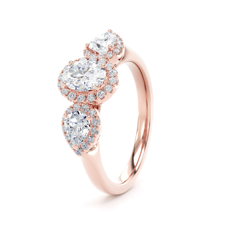 Oval Cut Engagement Ring in 18ct Rose Gold