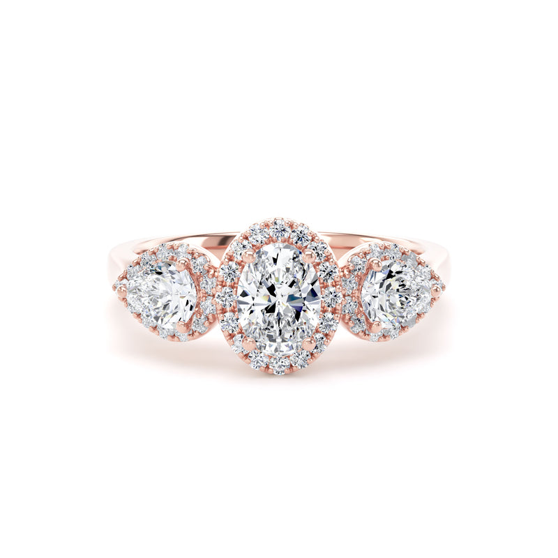 Oval Cut Engagement Ring in 18ct Rose Gold