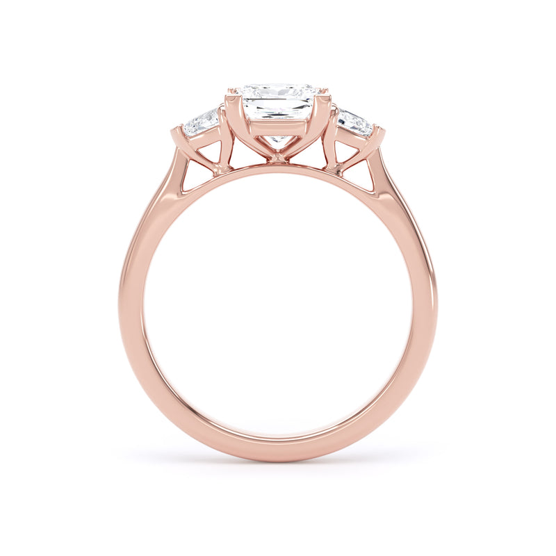 Sofie Princess Cut Engagement Ring in 18ct Rose Gold