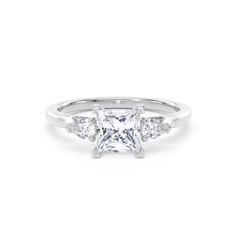 Sofie Princess Cut Engagement Ring in 18ct White Gold