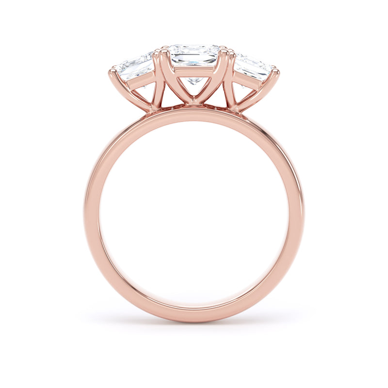 Sloane Princess Cut Engagement Ring in 9ct Rose Gold
