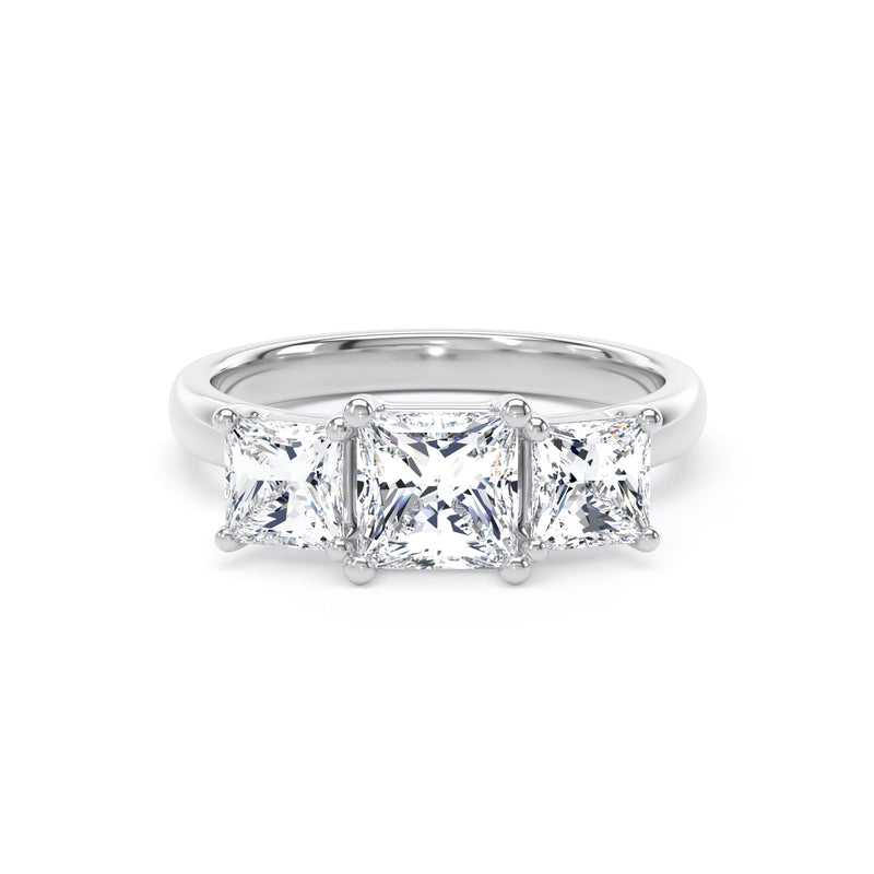Sloane Princess Cut Engagement Ring in 9ct White Gold
