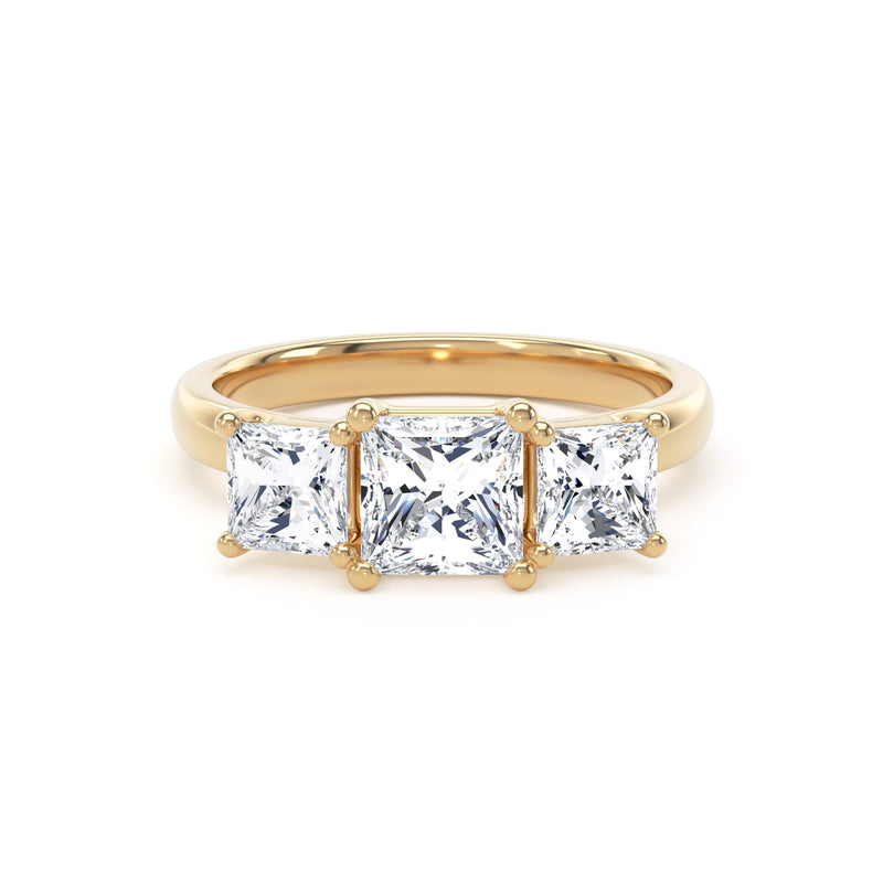 Sloane Princess Cut Engagement Ring in 18ct Yellow Gold