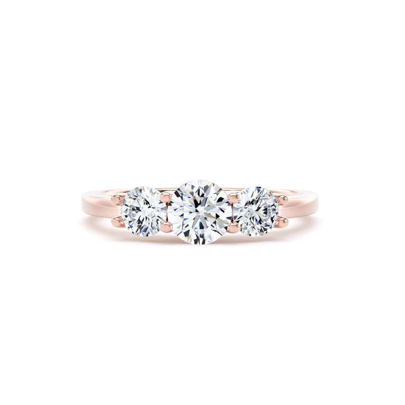 Skye Round Cut Engagement Ring in 18ct Rose Gold