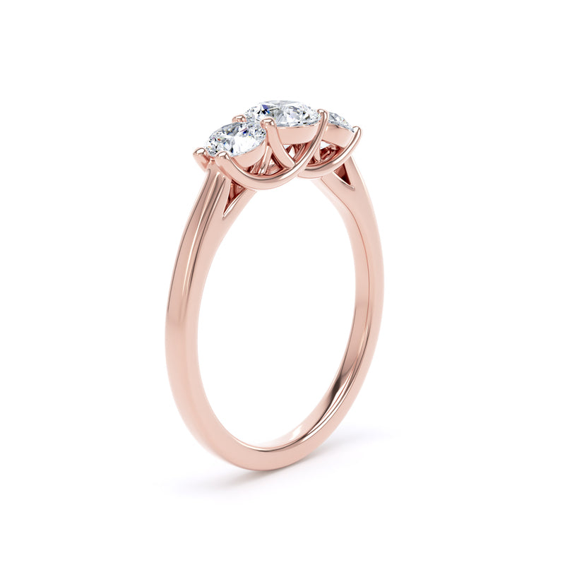 Skye Round Cut Engagement Ring in 9ct Rose Gold