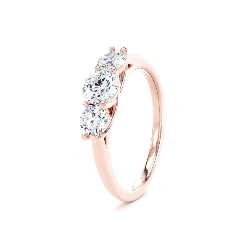 Skye Round Cut Engagement Ring in 9ct Rose Gold