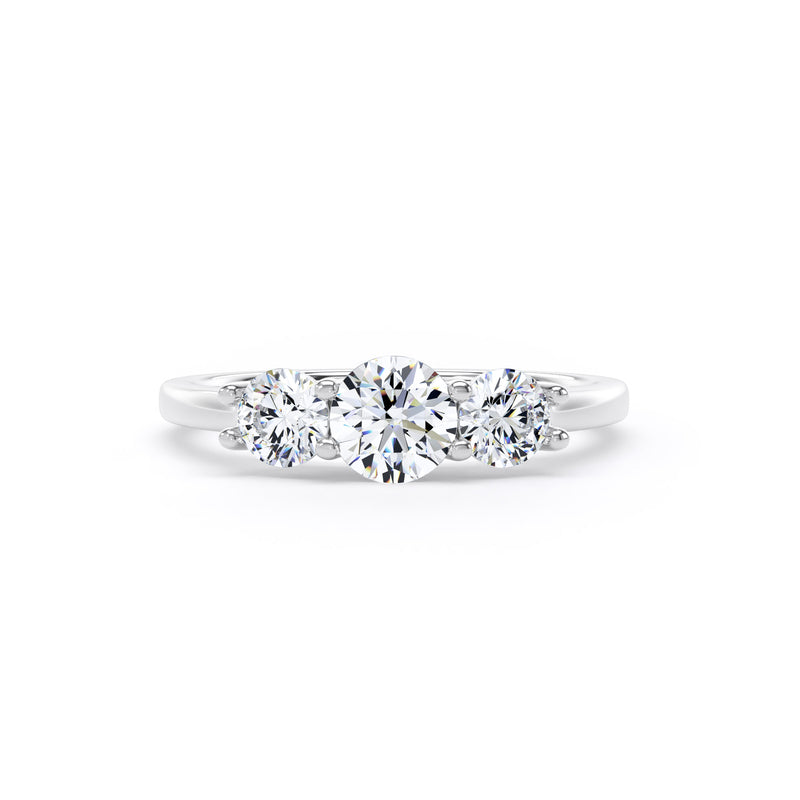 Skye Round Cut Engagement Ring in Platinum 950