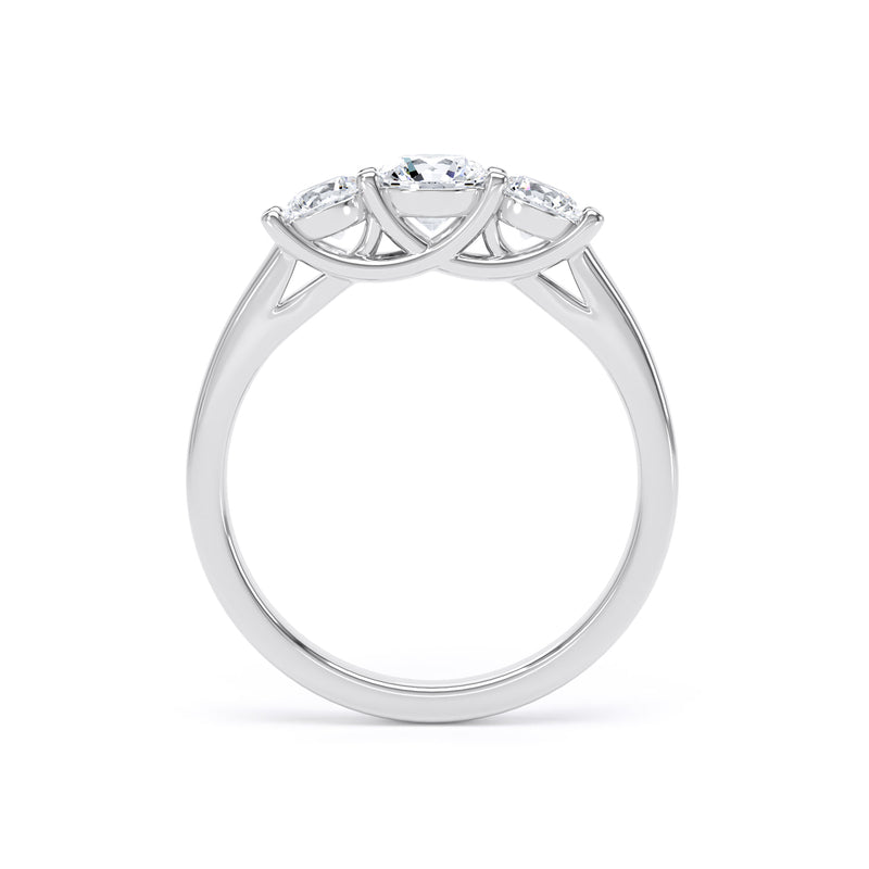 Skye Round Cut Engagement Ring in Platinum 950