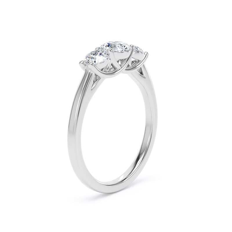 Skye Round Cut Engagement Ring in 9ct White Gold