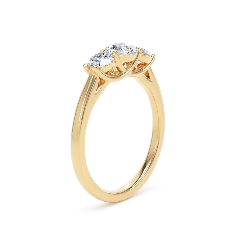 Skye Round Cut Engagement Ring in 9ct Yellow Gold