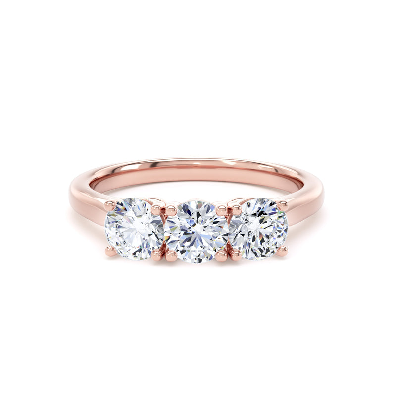 Sia Round Cut Engagement Ring in 18ct Rose Gold