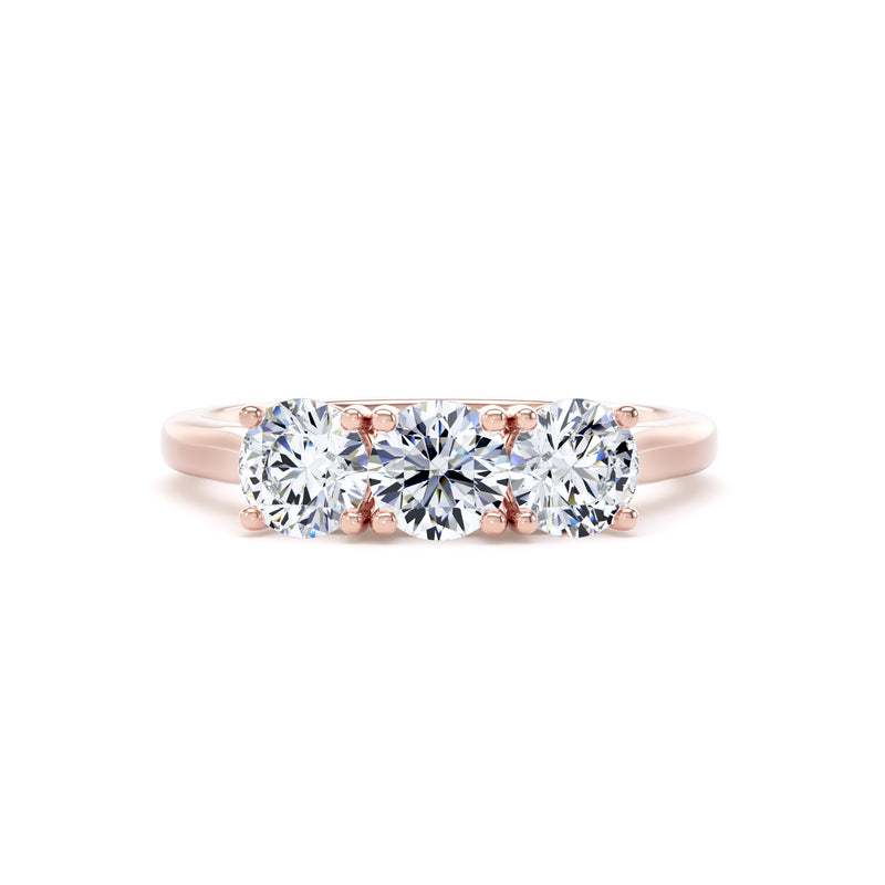 Sia Round Cut Engagement Ring in 18ct Rose Gold