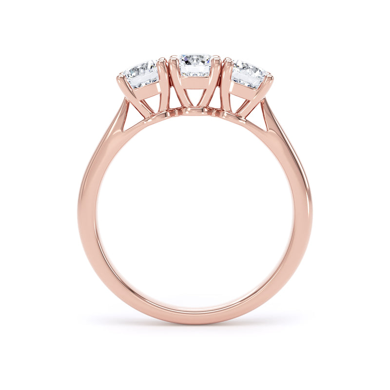 Sia Round Cut Engagement Ring in 9ct Rose Gold