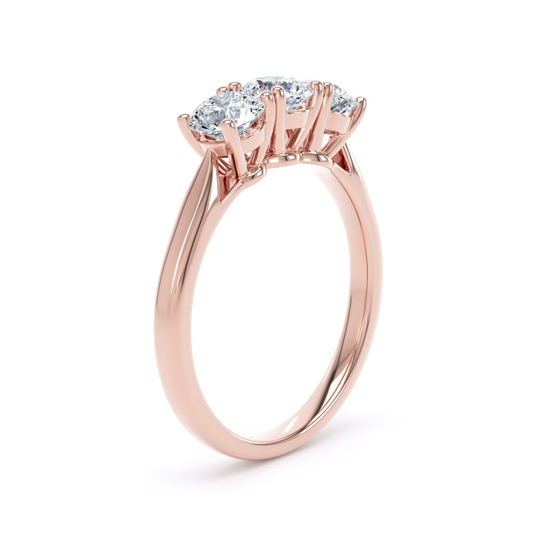 Sia Round Cut Engagement Ring in 9ct Rose Gold