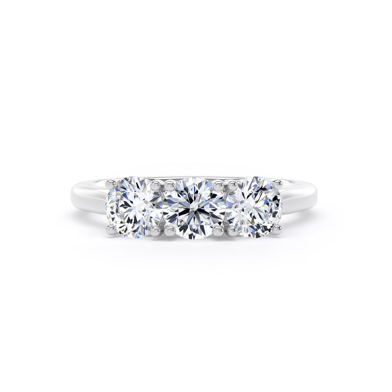 Sia Round Cut Engagement Ring in 18ct White Gold