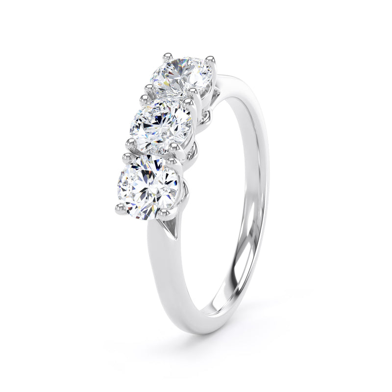 Sia Round Cut Engagement Ring in 9ct White Gold