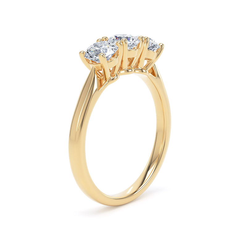 Sia Round Cut Engagement Ring in 18ct Yellow Gold