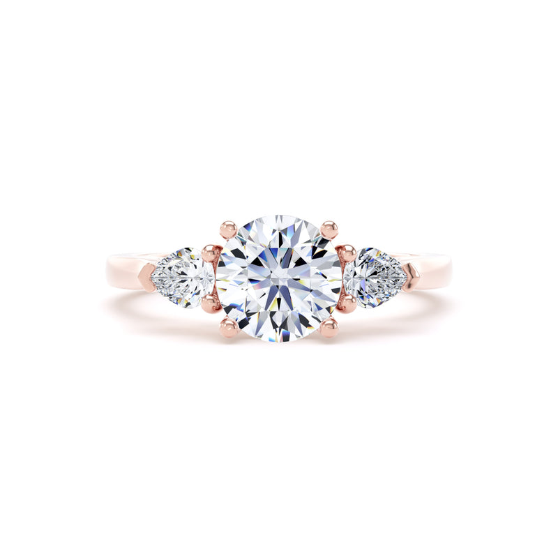Sara Round Cut Engagement Ring in 9ct Rose Gold