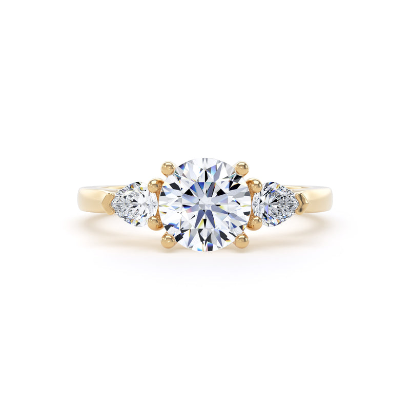 Sara Round Cut Engagement Ring in 18ct Yellow Gold