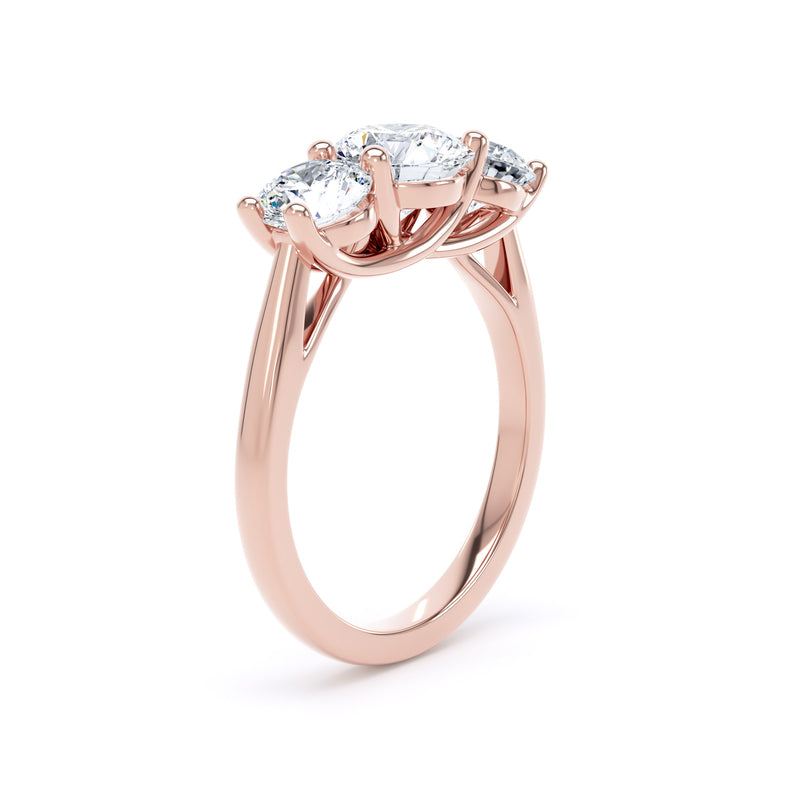 Terra Round Cut Engagement Ring in 9ct Rose Gold