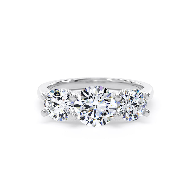 Terra Round Cut Engagement Ring in 9ct White Gold