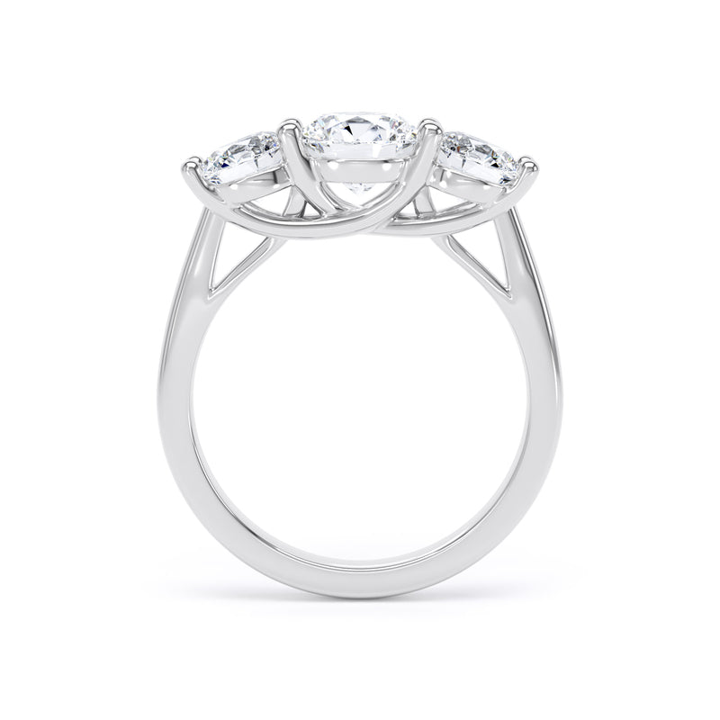 Terra Round Cut Engagement Ring in 9ct White Gold