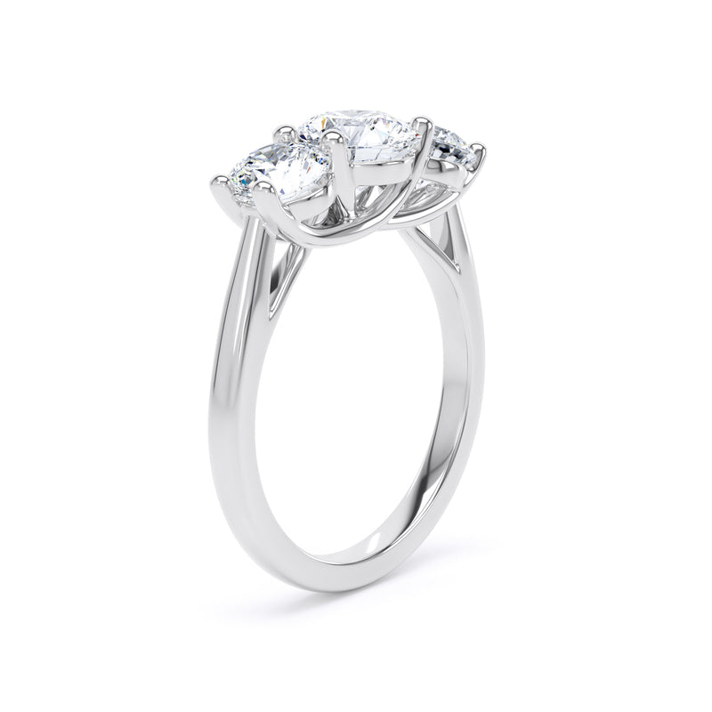 Terra Round Cut Engagement Ring in 9ct White Gold